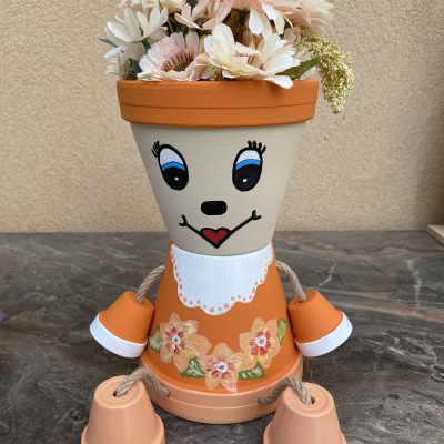 Cserépbaba-Narancsvirág művirággal