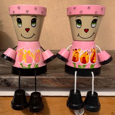 Cserépbaba - Tulipánok